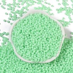 不透明なアクリルビーズ  ラウンド  アクアマリン  3x2.5mm  穴：1.2mm  約48000個/500g&nbsp;SACR-A007-01B-20
