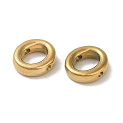 イオンプレーティング（IP）304ステンレスビーズ  オーバル  ゴールドカラー  11x10x3mm  穴：1.2mm&nbsp;STAS-K285-33G