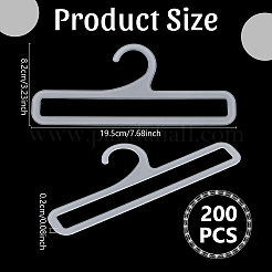 PPプラスチックスカーフフック200個  透明  195x82x2mm&nbsp;AJEW-WA0003-78