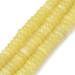 天然石レモンジェイド翡翠ビーズ連売り  滑らかなロンデル  6.5x2.5mm  穴：1.1mm  約167個/連  14.88''（37.8センチメートル）&nbsp;GG-CBAC08A-A03-01