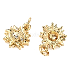 Brass Micro Pave Cubic Zirconia Pendants&nbsp;KK-A291-25A-G