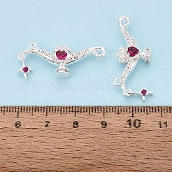 Brass Micro Pave Cubic Zirconia Pendants&nbsp;KK-N288-12S
