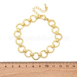 Brass Ring Chain Link  Bracelets for Women Men&nbsp;BJEW-K273-16G