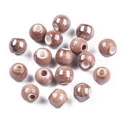 Glazed Porcelain Round Beads&nbsp;X-PORC-S489-6mm-13