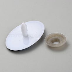楕円形プラスチック安全クラフトアイ  スペーサー付き  diyの人形のおもちゃの人形のプラシ天の動物の作成のため  藤紫色  46.8x30x17mm&nbsp;DIY-WH0581-25G