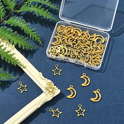 50Pcs 2 Styles Tibetan Style Alloy Charms&nbsp;TIBEP-FS0001-29AG