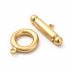 Rack Plating Eco-Friendly Brass Toggle Clasps&nbsp;KK-K165-34