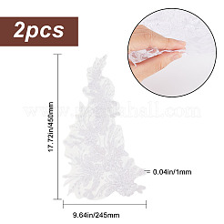 綿製装飾アクセサリー  花  ホワイト  420x210x1mm&nbsp;DIY-WH0308-278A