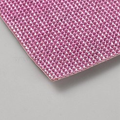 ラインストーンステッカー  長方形  ライトローズ  240x200x1.7mm&nbsp;DIY-WH20048-003K