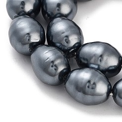 Electroplated Shell Pearl Beads Strands&nbsp;BSHE-H110-01-02