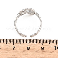 304 Stainless Steel Cuff Open Rings for Women&nbsp;RJEW-A102-04P