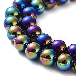 Electroplated Dyed & Heated Natural Black Agate Beads Strands&nbsp;G-Z038-B05-02FR