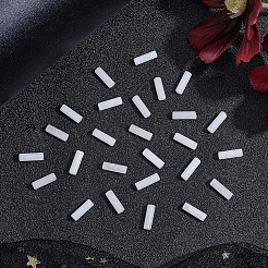 天然白翡翠ビーズ1連  コラム  13~14x4mm  穴：1.2mm  約29~30個/連  15.16''~15.75''（38.5~40センチメートル）&nbsp;G-PA0002-23
