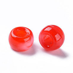 アクリルヨーロピアンビーズ  天然石風  大穴ビーズ  ロンデル  ミックスカラー  11x8mm  穴：5mm  約650個/500g&nbsp;MACR-S375-002B-M