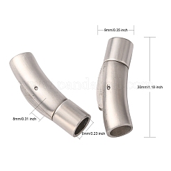 Tarnish Resistant Column 304 Stainless Steel Matte Bayonet Necklace Clasps&nbsp;STAS-I013-6mm-A