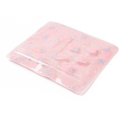 再封可能なプラスチック袋  保存袋  セルフシールバッグ  トップシール付き  漫画  ピンク  苺  10x11x0.15cm  片側の厚さ：2.7ミル（0.07mm）  100個/袋&nbsp;OPP-B001-E08