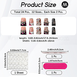 ABSプラスチック押し付け付けネイル1袋  ネイルアートの装飾の付属品  長方形  ミックスカラー  146x105x9mm&nbsp;MRMJ-CP0001-59