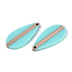 Opaque Resin & Wood Pendants&nbsp;RESI-T057-50A