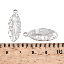 304ステンレスペンダント  フェザーチャーム  ステンレス鋼色  27x10x2mm  穴：2.4mm&nbsp;SA-CBA3ECF-02P