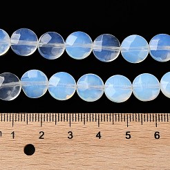 オパールビーズ連売り  ファセットコインビーズ  フラットラウンド  10~10.5x4.5~5.5mm  穴：1.2mm  約20個/連  7.80インチ（19.8cm）&nbsp;G-K357-B17-01