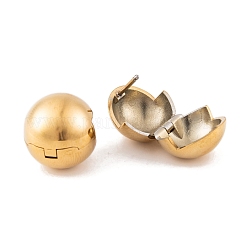 女性用ラウンド 304 ステンレススチール フープ イヤリング  ゴールドカラー  15.5mm&nbsp;EJEW-E311-06G