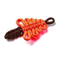 ナイロンの大きなペンダント  クリスマスツリー  サンゴ  120~130x73~77x10mm  穴：20x8mm&nbsp;FIND-H054-02B