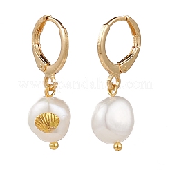 Brass Huggie Hoop Earrings&nbsp;EJEW-JE04433-04
