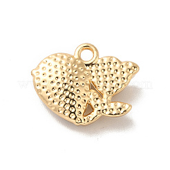 ラックメッキ合金チャーム  ガラスと  ニッケルフリー  フラワーオブライフチャーム  ゴールドカラー  ピンク  13.5x17x5mm  穴：1.8mm&nbsp;PALLOY-O106-08G-02