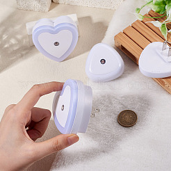 4個 2スタイル ABSプラスチック センサーLEDナイトライト  ホワイト  混合図形  54~66.5x55.5~64.5x39.5~47.5mm  2個/スタイル&nbsp;AJEW-TA0002-99