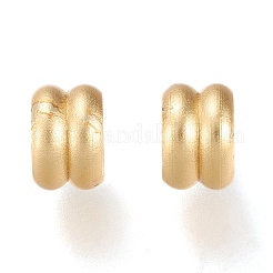 マットブラスヨーロピアンスタイルビーズ  大穴ビーズ  長持ちメッキ  コラム  18KGP本金メッキ  4x6mm  穴：4.5mm&nbsp;OPDL-H100-09MG
