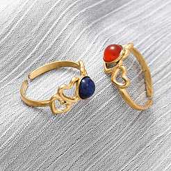 304 Stainless Steel Open Cuff Rings&nbsp;RJEW-A071-06G