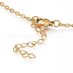 Brass Micro Pave Clear Cubic Zirconia Pendant Necklaces&nbsp;NJEW-L146-17P