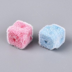 不透明アクリルキューブビーズ  ミックスカラー  14~15x14~15x14~15mm  穴：2.5mm&nbsp;OACR-T030-08M