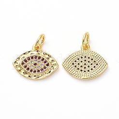 Brass Micro Pave Cubic Zirconia Charms&nbsp;KK-I658-40G