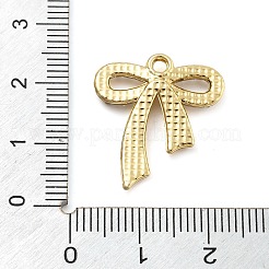 合金ラインストーンペンダント  UVメッキ  蝶結び  ゴールドカラー  22.5x19.5x3.5mm  穴：1.8mm&nbsp;FIND-U026-02G