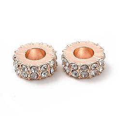 Rack Plating Alloy Rhinestone European Beads&nbsp;PALLOY-P289-29RG