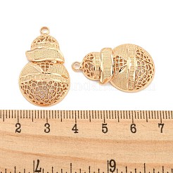 Rack Plating Brass Hollow Pendants&nbsp;KK-P244-09KCG