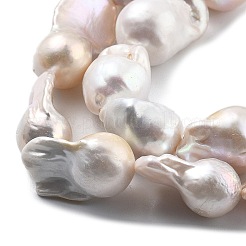 Natural Nucleated Pearl Beads Strands&nbsp;PEAR-B004-15A-01A
