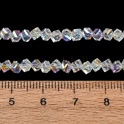 Electroplate Transparent Glass Beads Strands&nbsp;GL-CBA7A17-01A-15