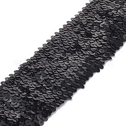スパークル ポリエステル プラスチック スパンコール 弾性チェーン ロール  スパンコールビーズ  装飾アクセサリー  フラットラウンド  ミックスカラー  2-3/4インチ（70mm）  約1.09ヤード（1m）/ pc&nbsp;OCOR-XCP0001-61