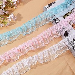 Polyester Lace Trim&nbsp;OCOR-WH0058-07C