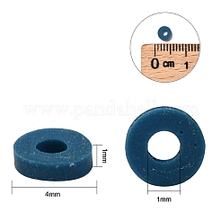 150g15色手作りポリマークレイビーズ  ヒシビーズ  ジュエリー工芸用品のDIY用  ディスク/フラットラウンド  ミックスカラー  4x1mm  穴：1mm  10 G /カラー&nbsp;CLAY-JP0001-12-4mm