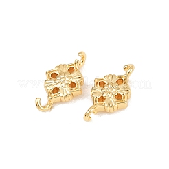 Brass Connector Charms&nbsp;KK-H078-28G