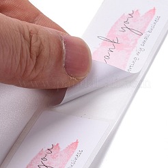 粘着紙ギフトタグyoustickers  長方形ありがとうステッカーラベル  中小企業向け  ミスティローズ  2.9x6x0.01cm  120PCS /ロール&nbsp;X-DIY-A023-01F