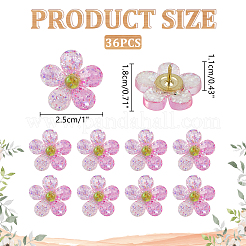 鉄製画鋲36個  樹脂の花で  ミックスカラー  20mm&nbsp;AJEW-WR00005