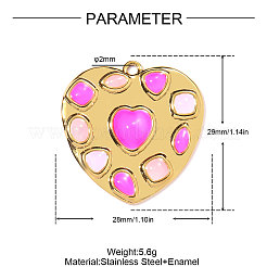 304 Stainless Steel Enamel Pendants&nbsp;STAS-OY011-70G