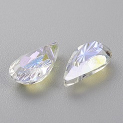 Embossed Glass Rhinestone Pendants&nbsp;GLAA-J101-06A-001SI