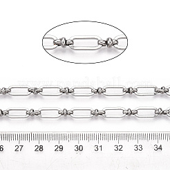 鉄楕円形リンクチェーン  溶接されていない  スプールで  プラチナ  12.5x5.5x1mm  約32.81フィート（10m）/ロール&nbsp;CH-N004-11P