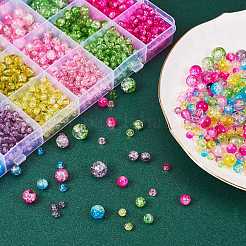 1500Pcs 24 Style Baking & Spray Painted Crackle Glass Beads&nbsp;CCG-SZ0001-13B
