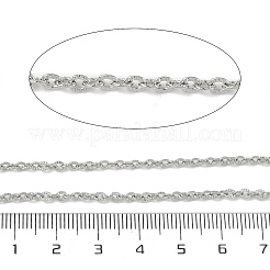 Tarnish Resistant 304 Stainless Steel Textured Cable Chains&nbsp;CHS-H012-02P-1